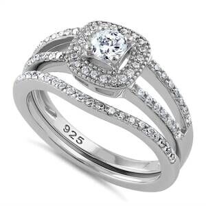 NEW STARLETTE women's darla engagement ring in silver